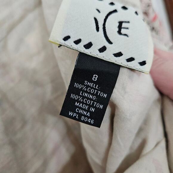 Vintage Y2K Flare Pleated Below the Knee Skirt Size 8 Medium 100% Cotton - Picture 6 of 6